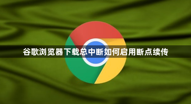 谷歌浏览器下载总中断如何启用断点续传1