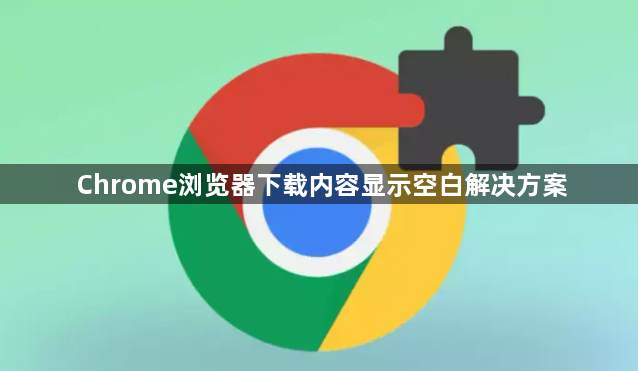 Chrome浏览器下载内容显示空白解决方案1