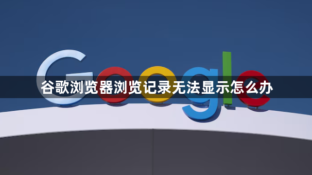 谷歌浏览器浏览记录无法显示怎么办1