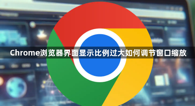 Chrome浏览器界面显示比例过大如何调节窗口缩放1
