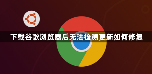 下载谷歌浏览器后无法检测更新如何修复1