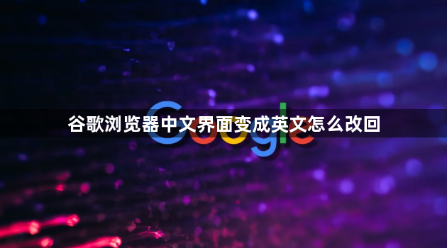 谷歌浏览器中文界面变成英文怎么改回1