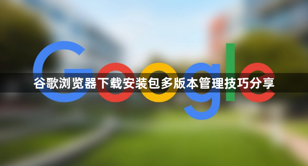 谷歌浏览器下载安装包多版本管理技巧分享1