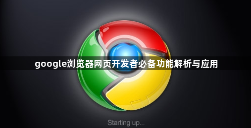 google浏览器网页开发者必备功能解析与应用1