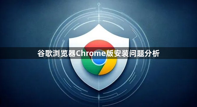 谷歌浏览器Chrome版安装问题分析1