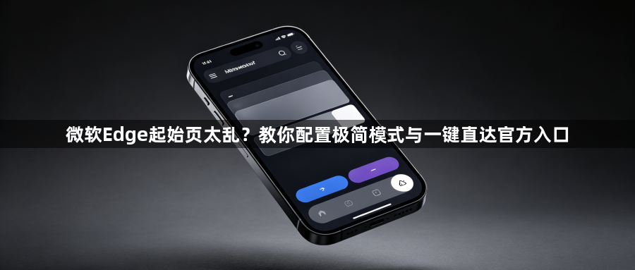 微软Edge起始页太乱？教你配置极简模式与一键直达官方入口1