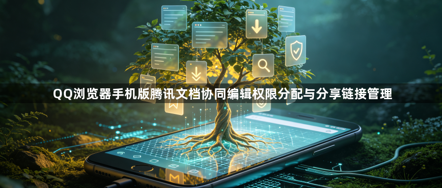 QQ浏览器手机版腾讯文档协同编辑权限分配与分享链接管理1