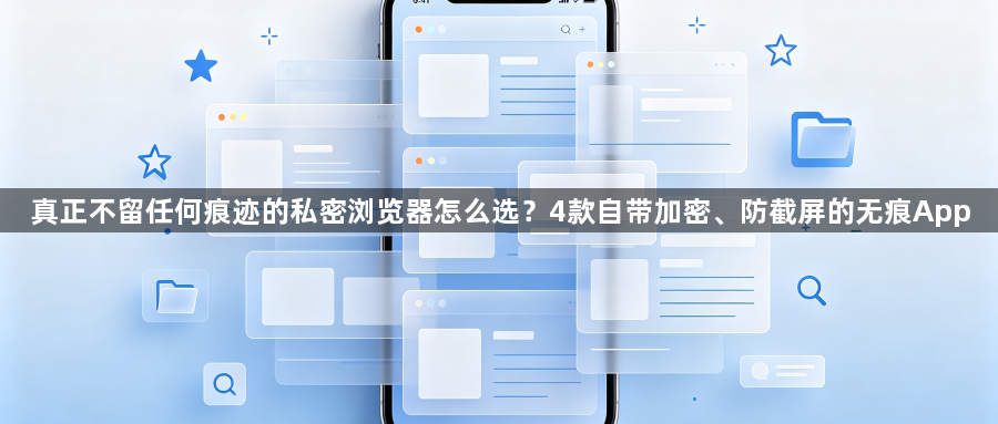 真正不留任何痕迹的私密浏览器怎么选?4款自带加密、防截屏的无痕App1