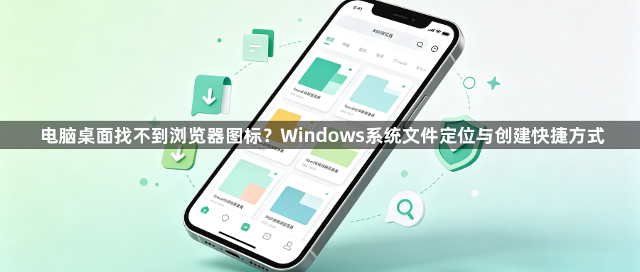 电脑桌面找不到浏览器图标？Windows系统文件定位与创建快捷方式1