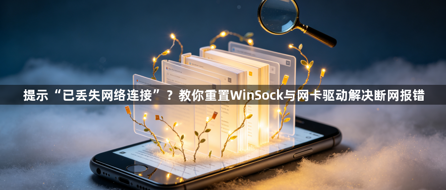 提示“已丢失网络连接”?教你重置WinSock与网卡驱动解决断网报错1