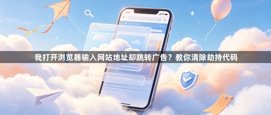 我打开浏览器输入网站地址却跳转广告?教你清除劫持代码1