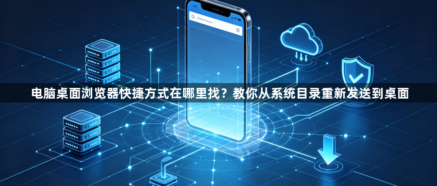 电脑桌面浏览器快捷方式在哪里找？教你从系统目录重新发送到桌面1