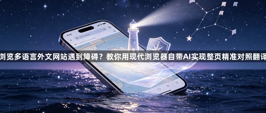 浏览多语言外文网站遇到障碍？教你用现代浏览器自带AI实现整页精准对照翻译1