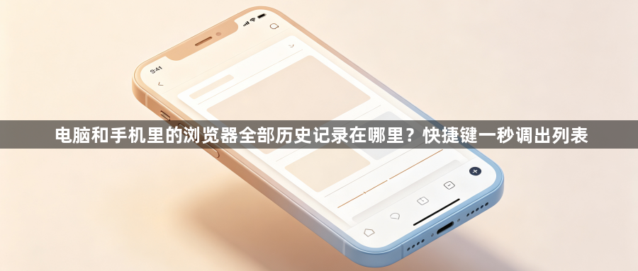 电脑和手机里的浏览器全部历史记录在哪里？快捷键一秒调出列表1