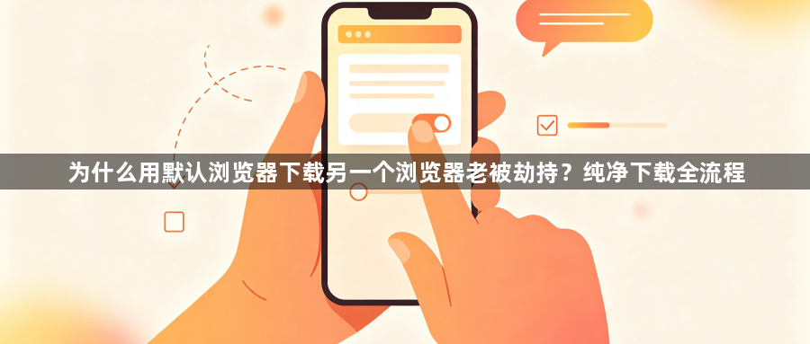 为什么用默认浏览器下载另一个浏览器老被劫持？纯净下载全流程1