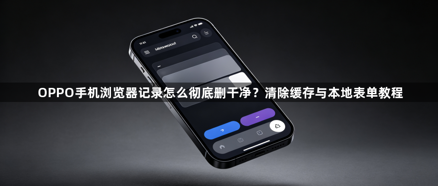 OPPO手机浏览器记录怎么彻底删干净？清除缓存与本地表单教程1