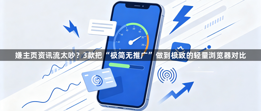 嫌主页资讯流太吵?3款把“极简无推广”做到极致的轻量浏览器对比1